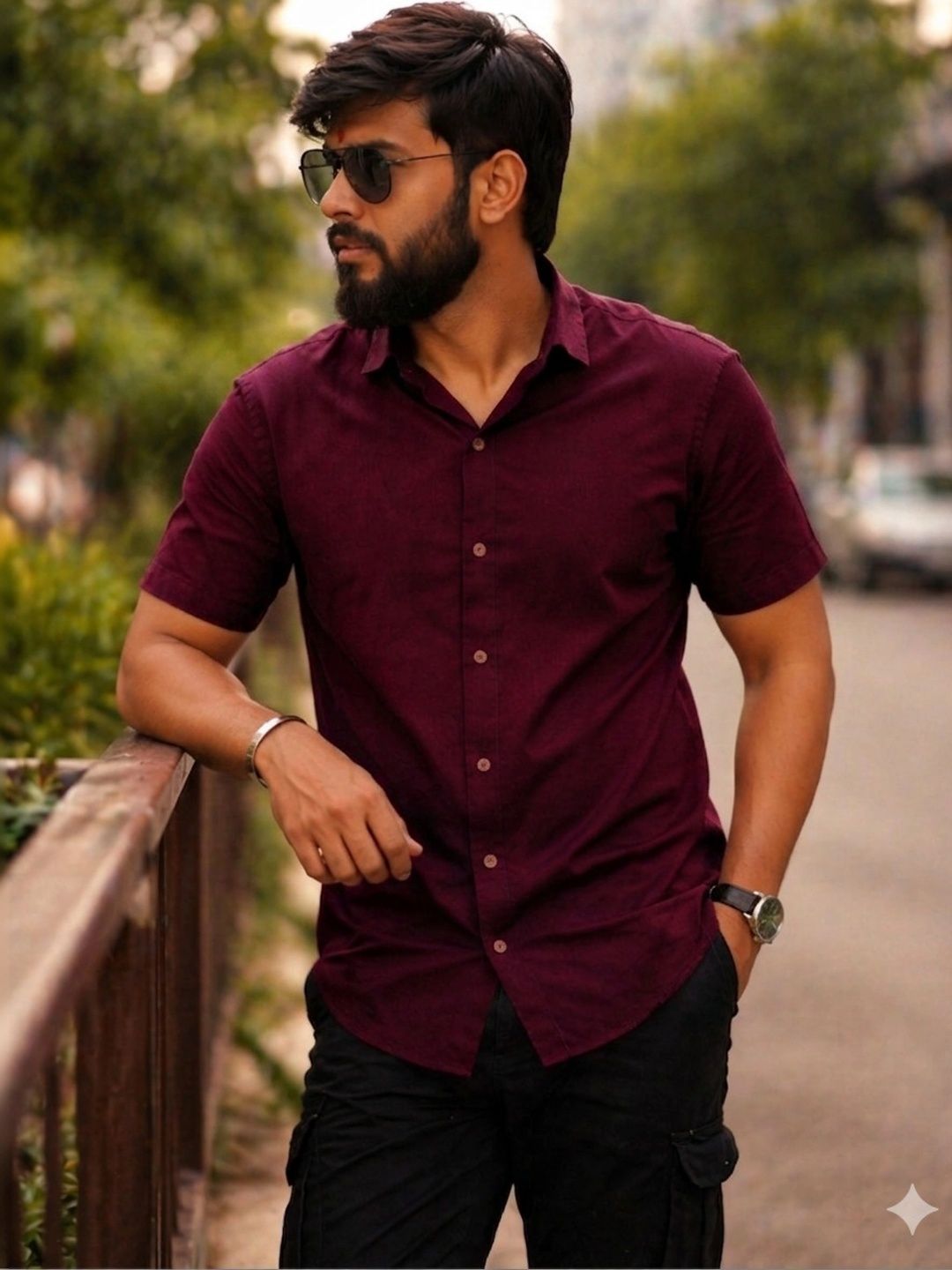Charan Kanya Men Relaxed Casual Shirt