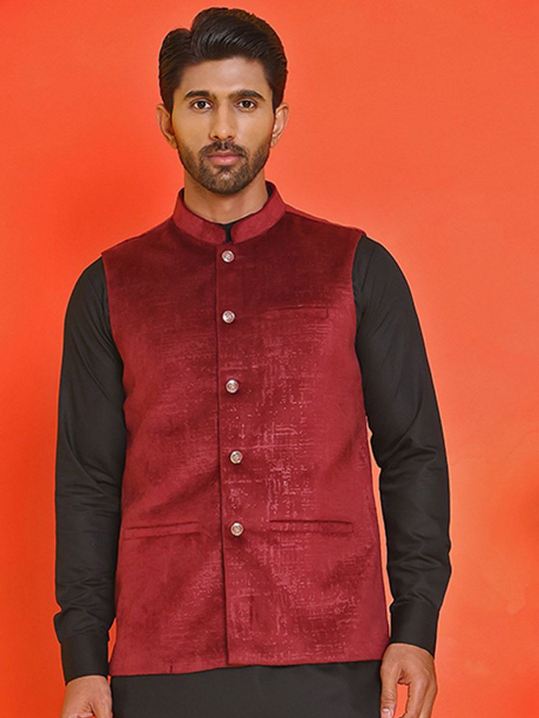 Anouk Woven Nehru Jacket