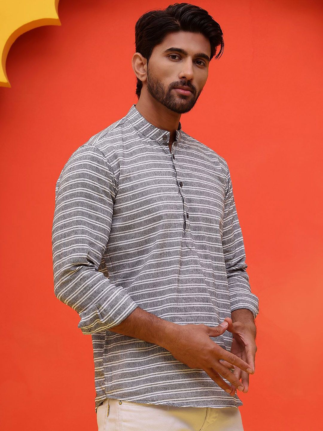 Anouk Men Striped Kurta