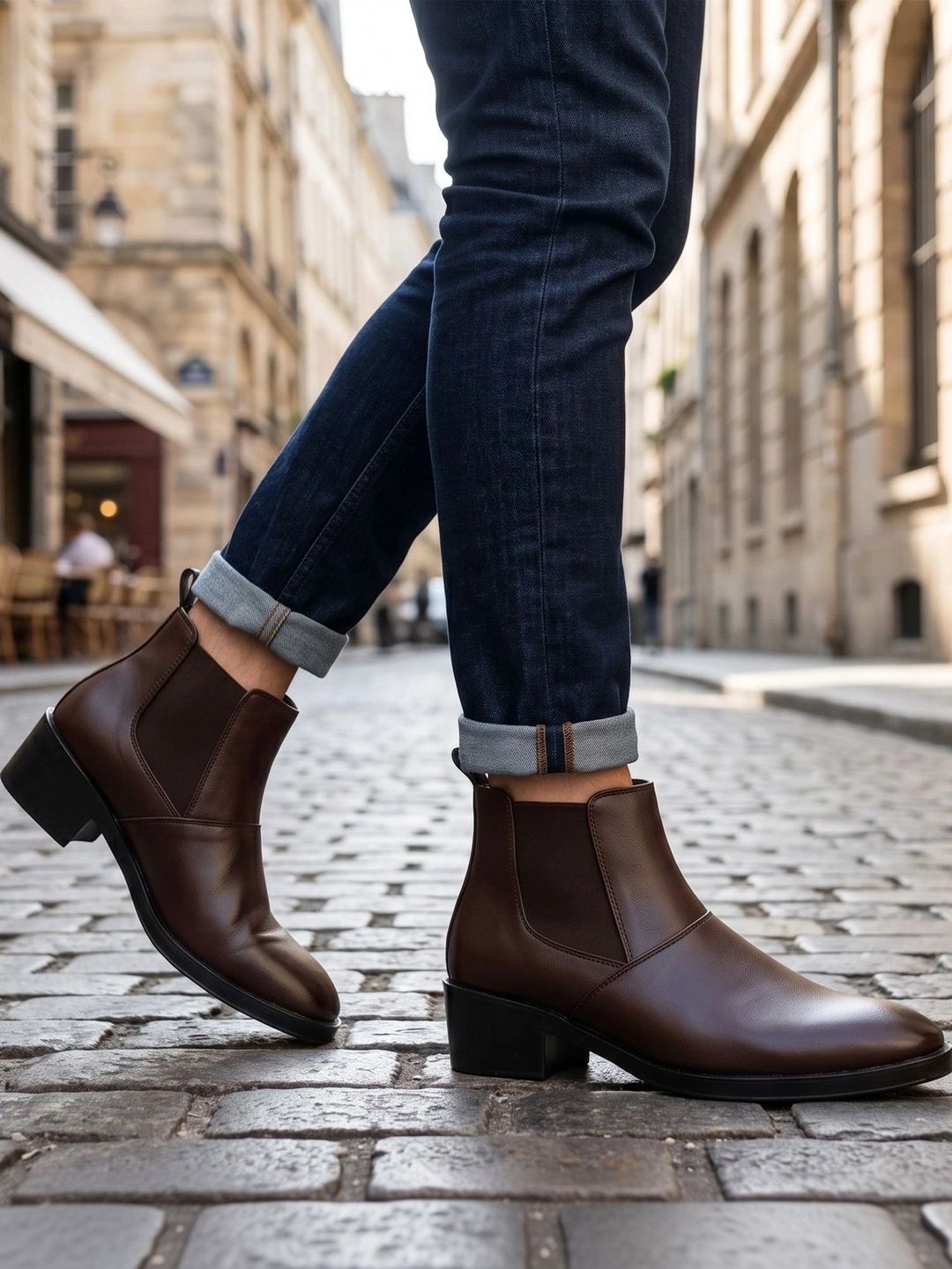 Knight Ace Knight Ace Men Square Toe Slip-On Chelsea Boots