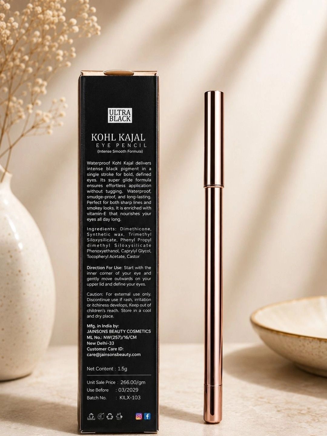 WEEYUM WEEYUM Smudge Proof & Waterproof Kajal - Black