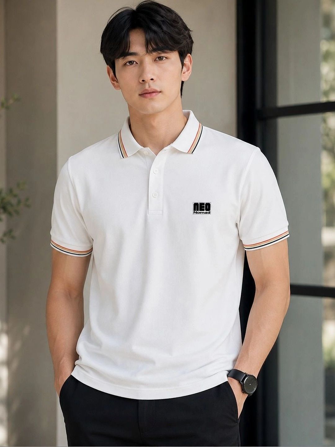 Mast & Harbour Men Brand Logo Polo Collar T-shirt