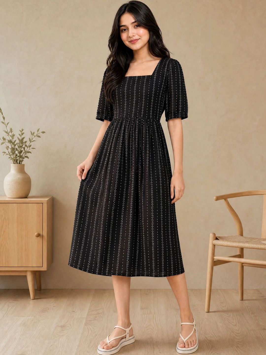 SZN A-Line Midi Dress
