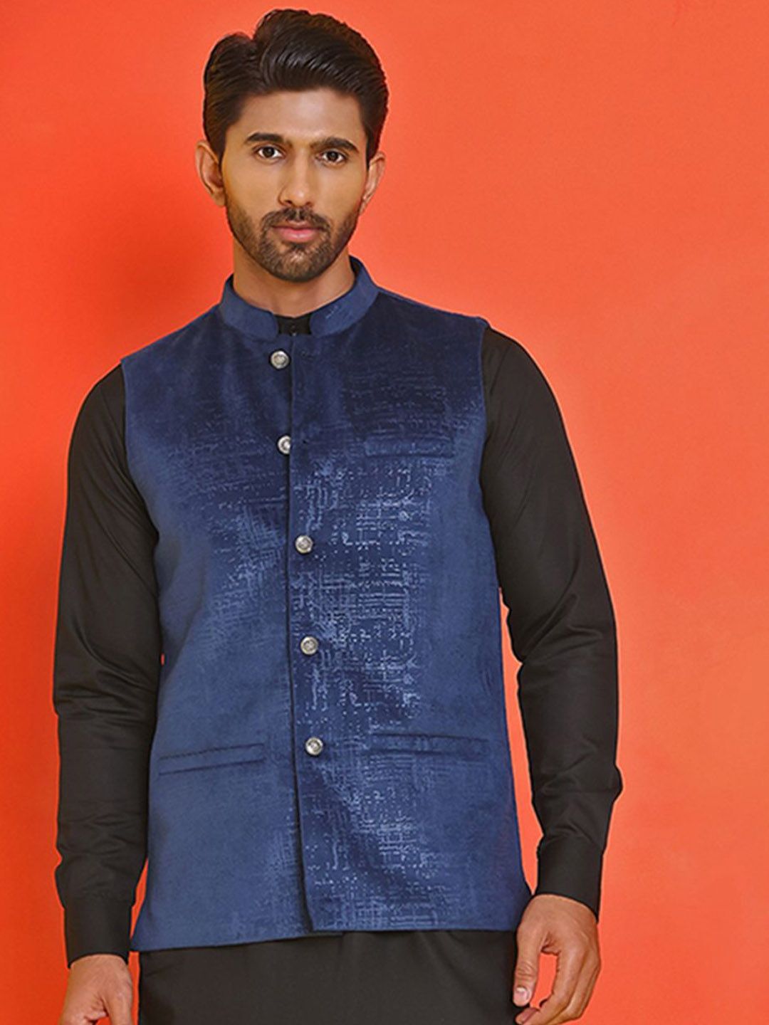 Anouk Kurta With Pyjama & Nehru Jacket
