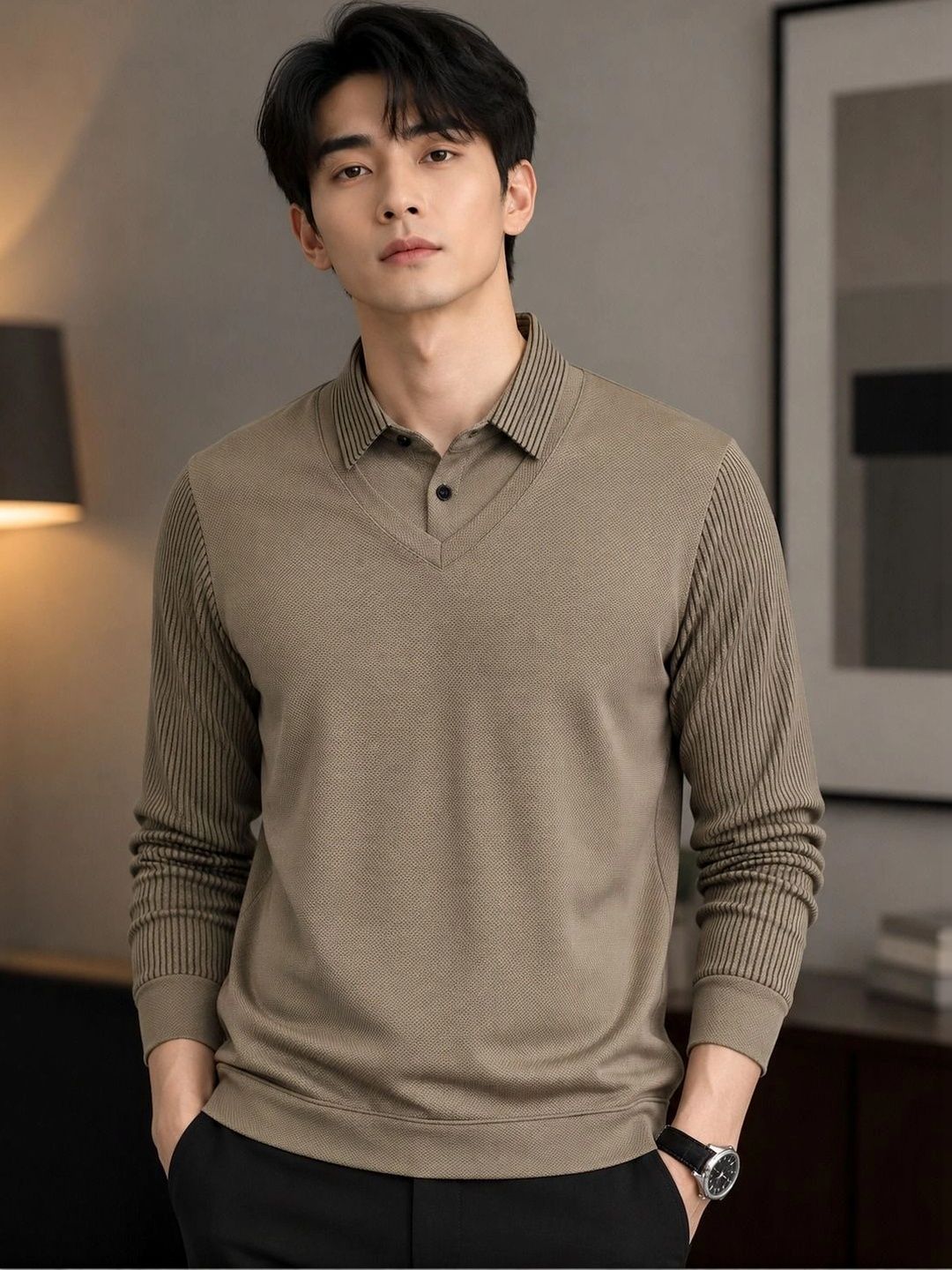Moda Rapido Men Polo Collar T-shirt