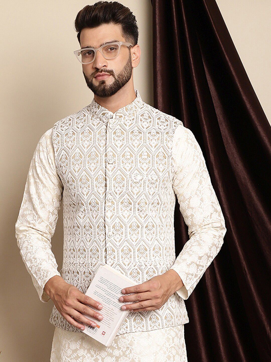 Anouk Embroidered Nehru Jacket
