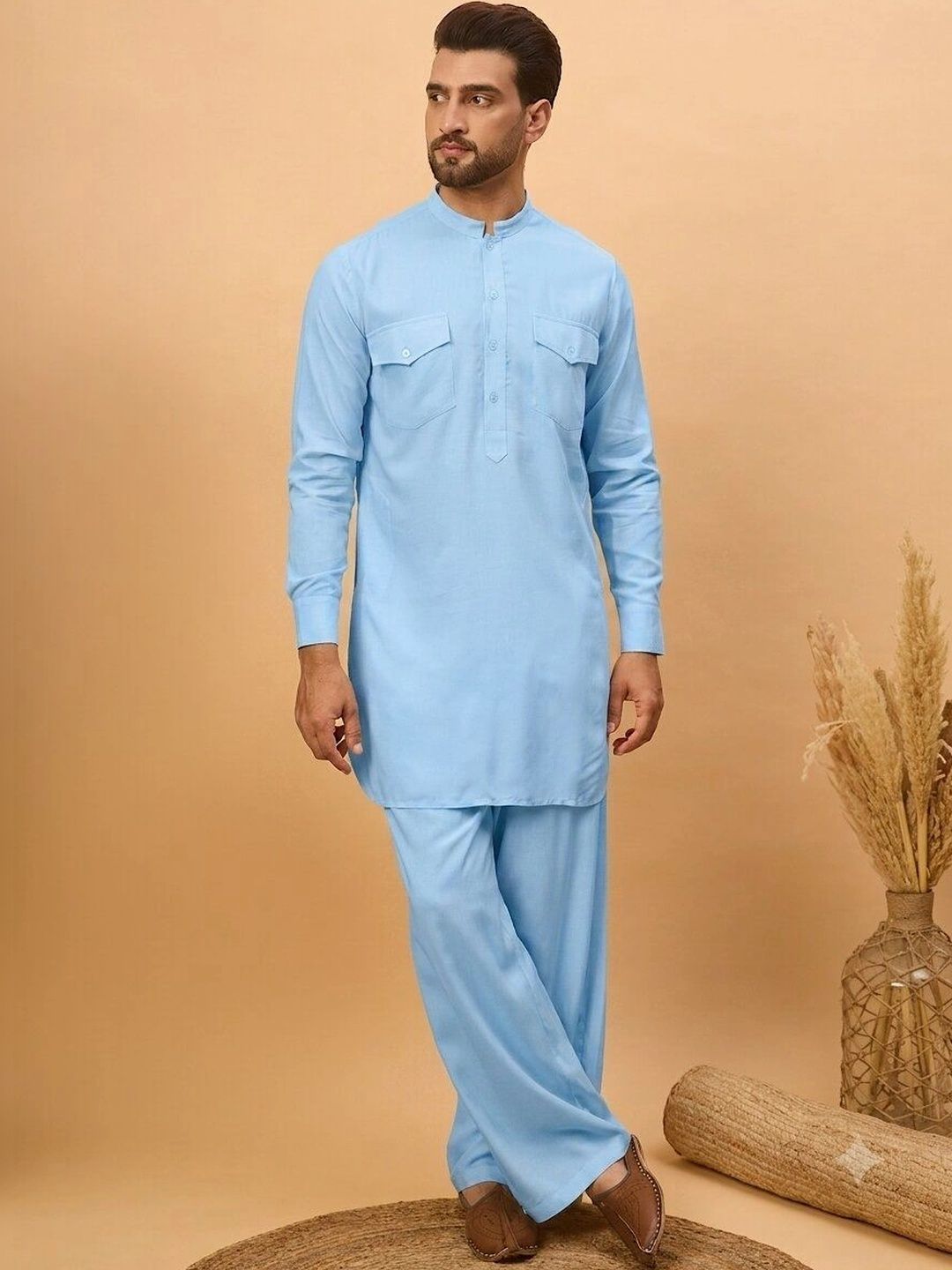 House of Pataudi House of Pataudi Men Regular Kurta with Pyjamas