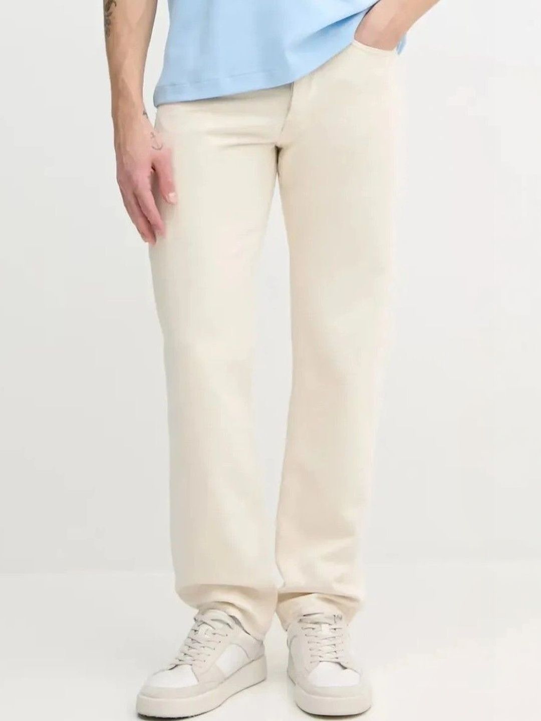 YAMEETFIT Men Jean Straight Fit Mid-Rise Jeans
