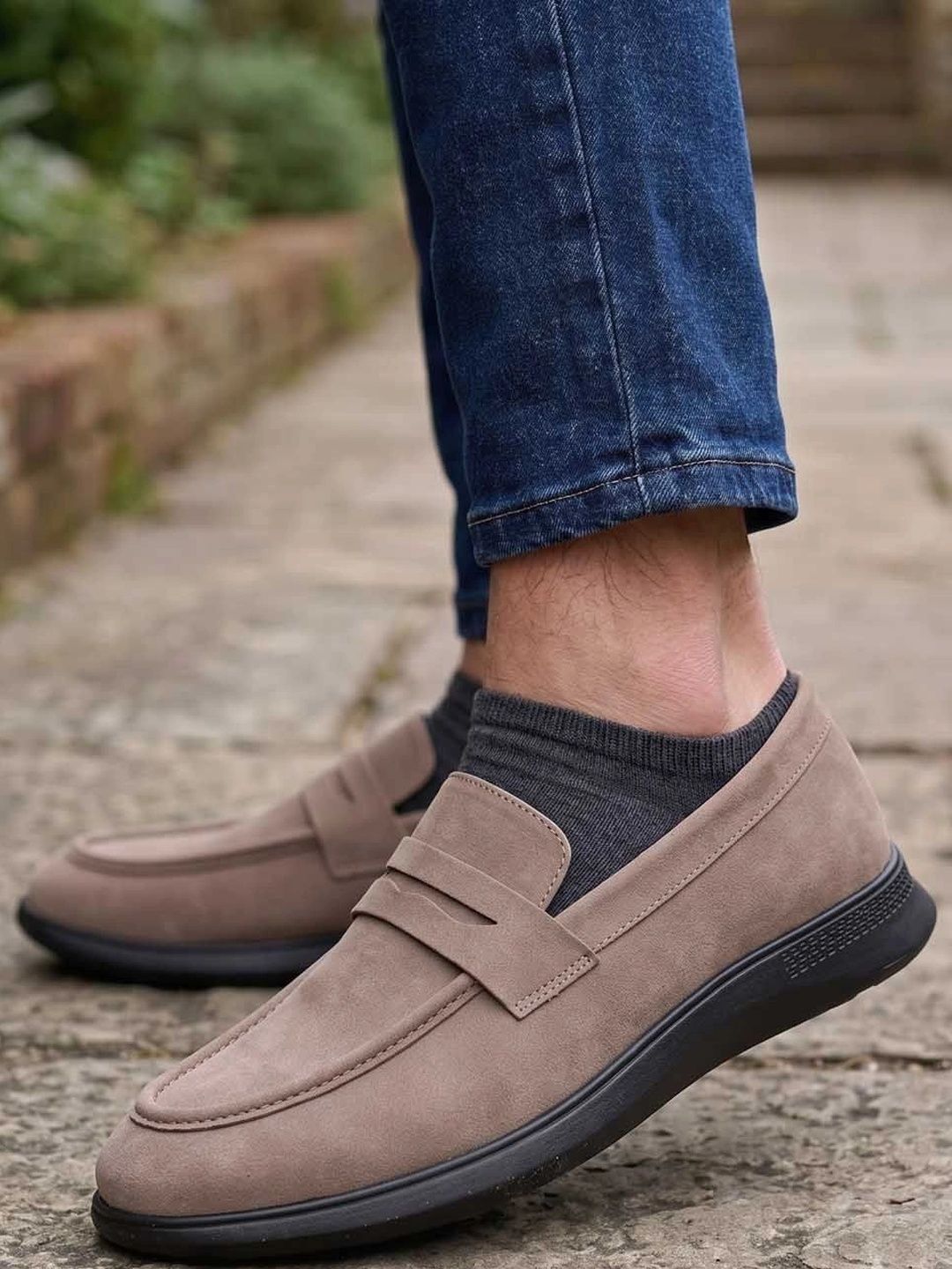 HERE&NOW HERE&NOW Men Round Toe Formal Loafers