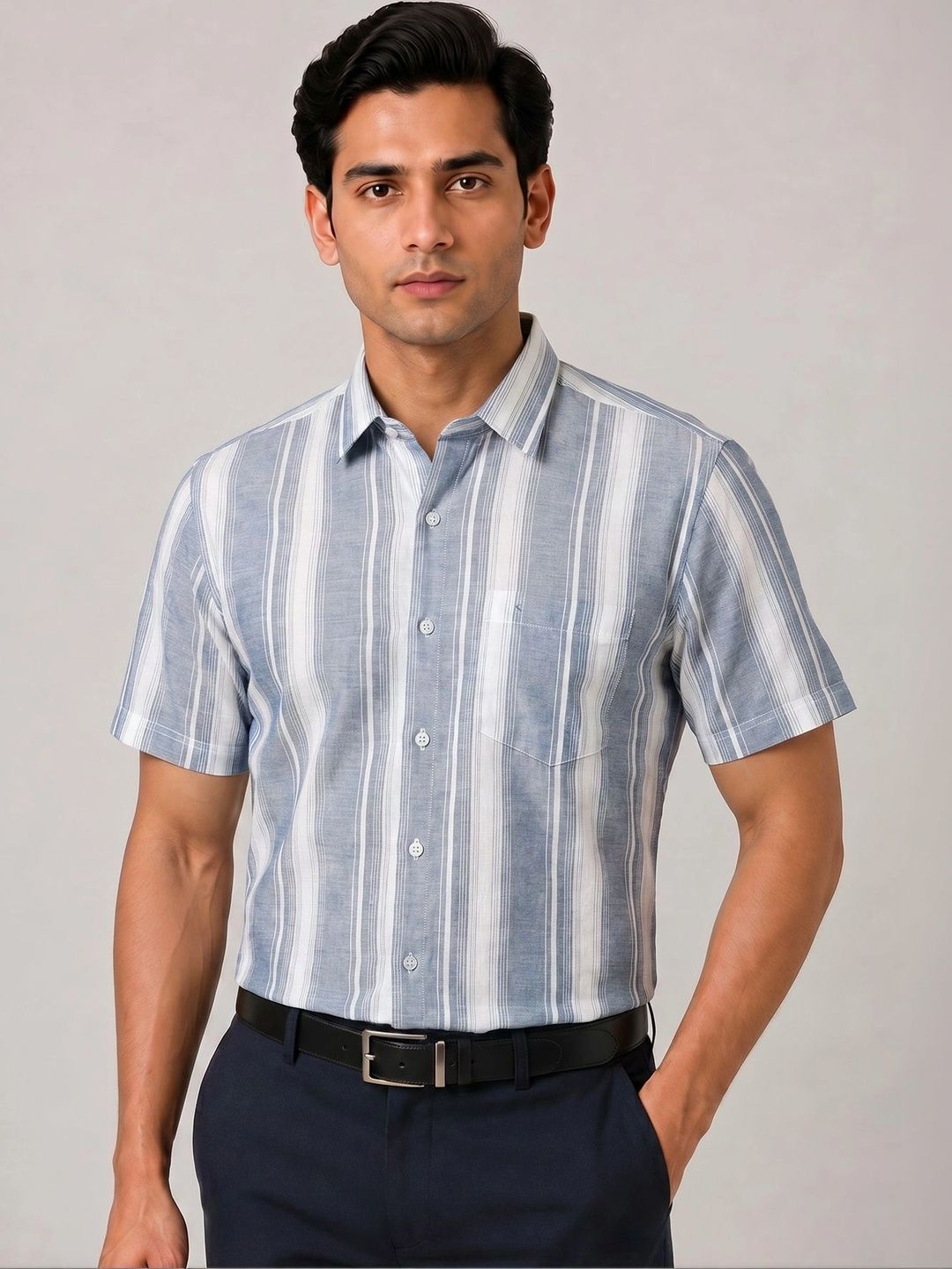 ACCOX Men Comfort Striped Formal Shirt