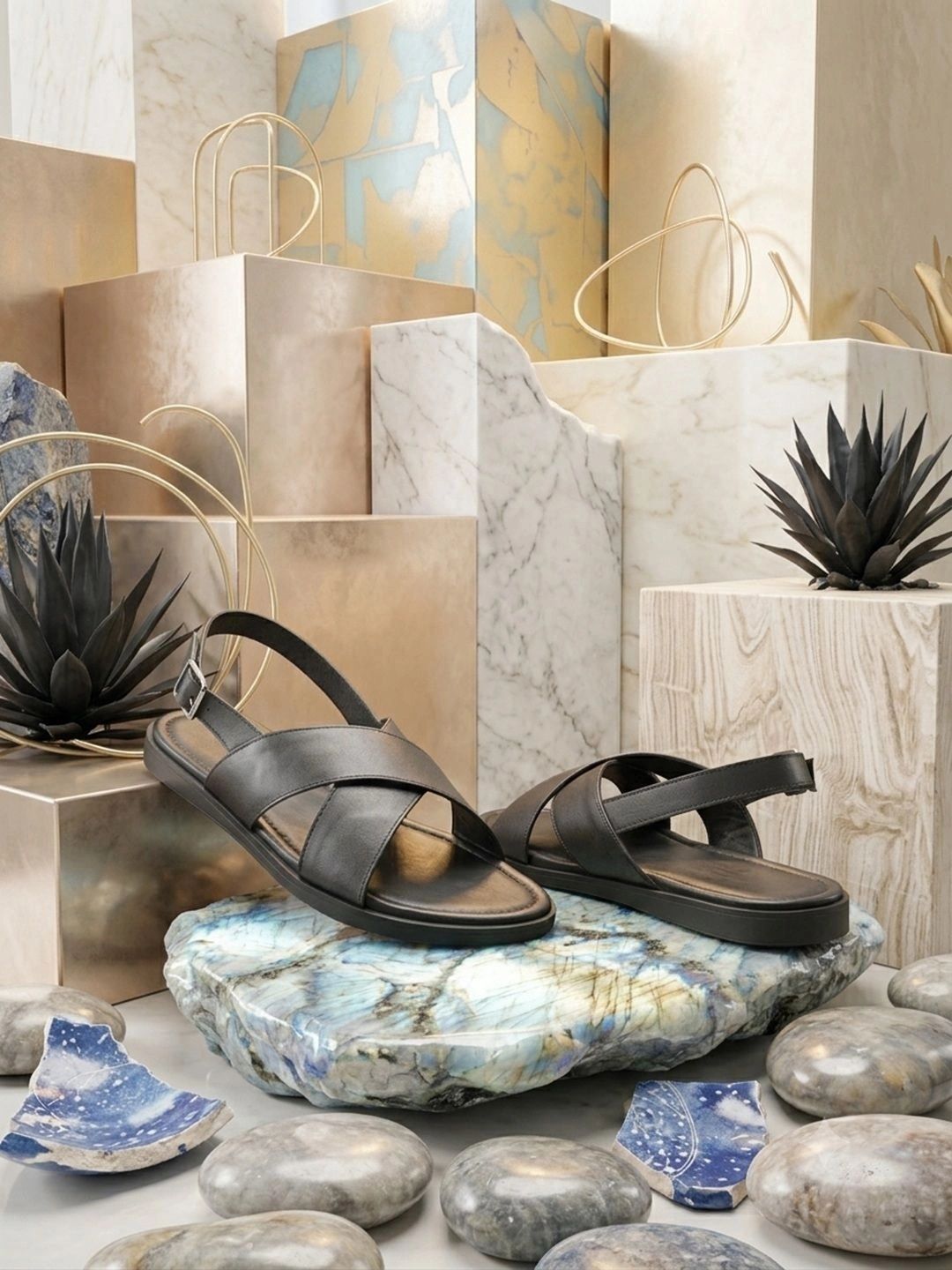House of Pataudi Men Shoe-Style Sandals