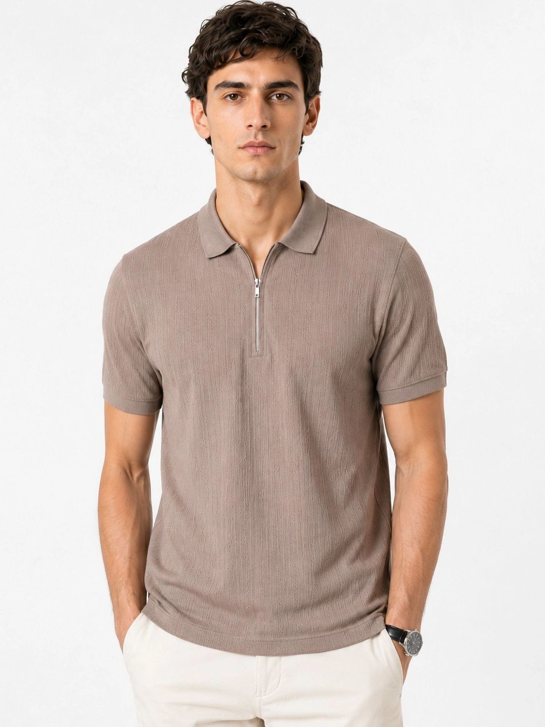 Monk Mode Men Polo Collar T-shirt