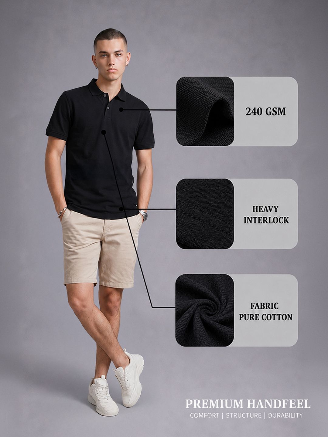 Drop Zero by Glitchez Polo Collar T-shirt