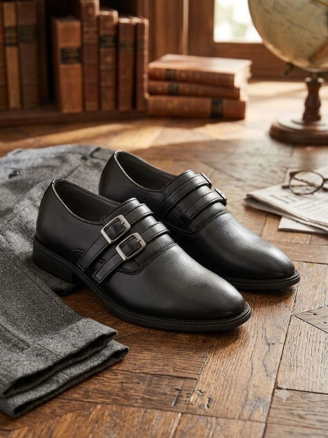 Killer Men Pointed Toe Buckle Monk Shoes Formal Shoes
