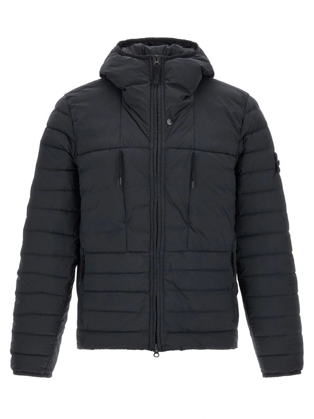 Stone Island Blue Quilted Hood Jacket
