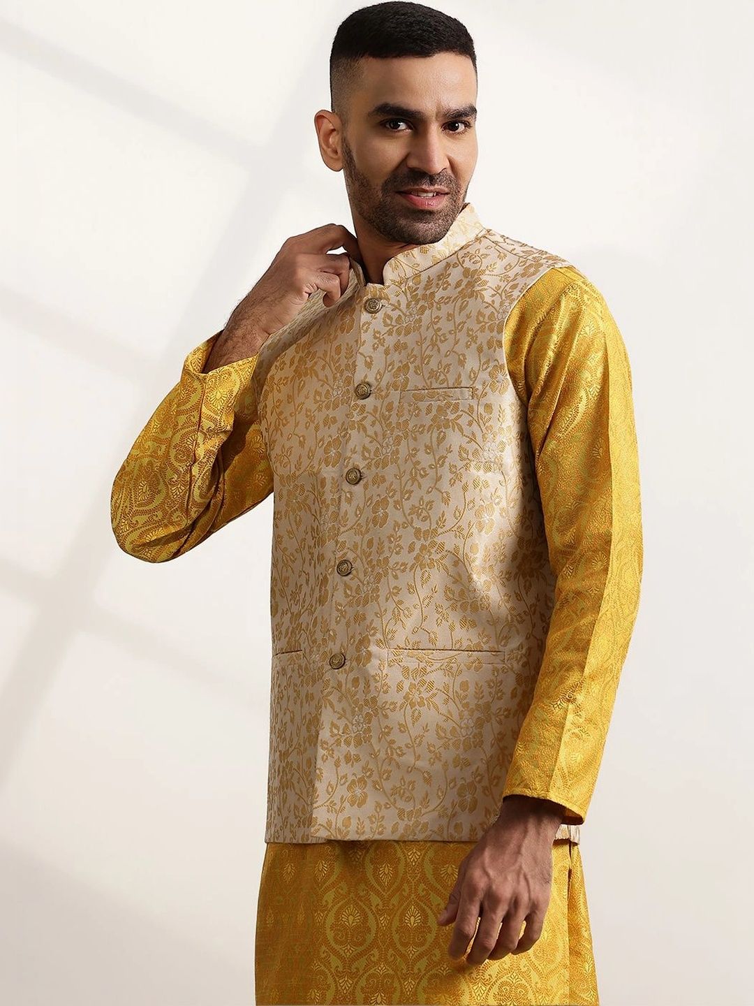 Anouk Woven Design Brocade Nehru Jackets