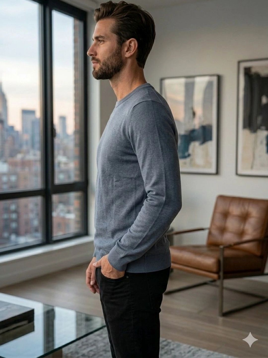 Moda Rapido Men Ribbed Woollen Pullover