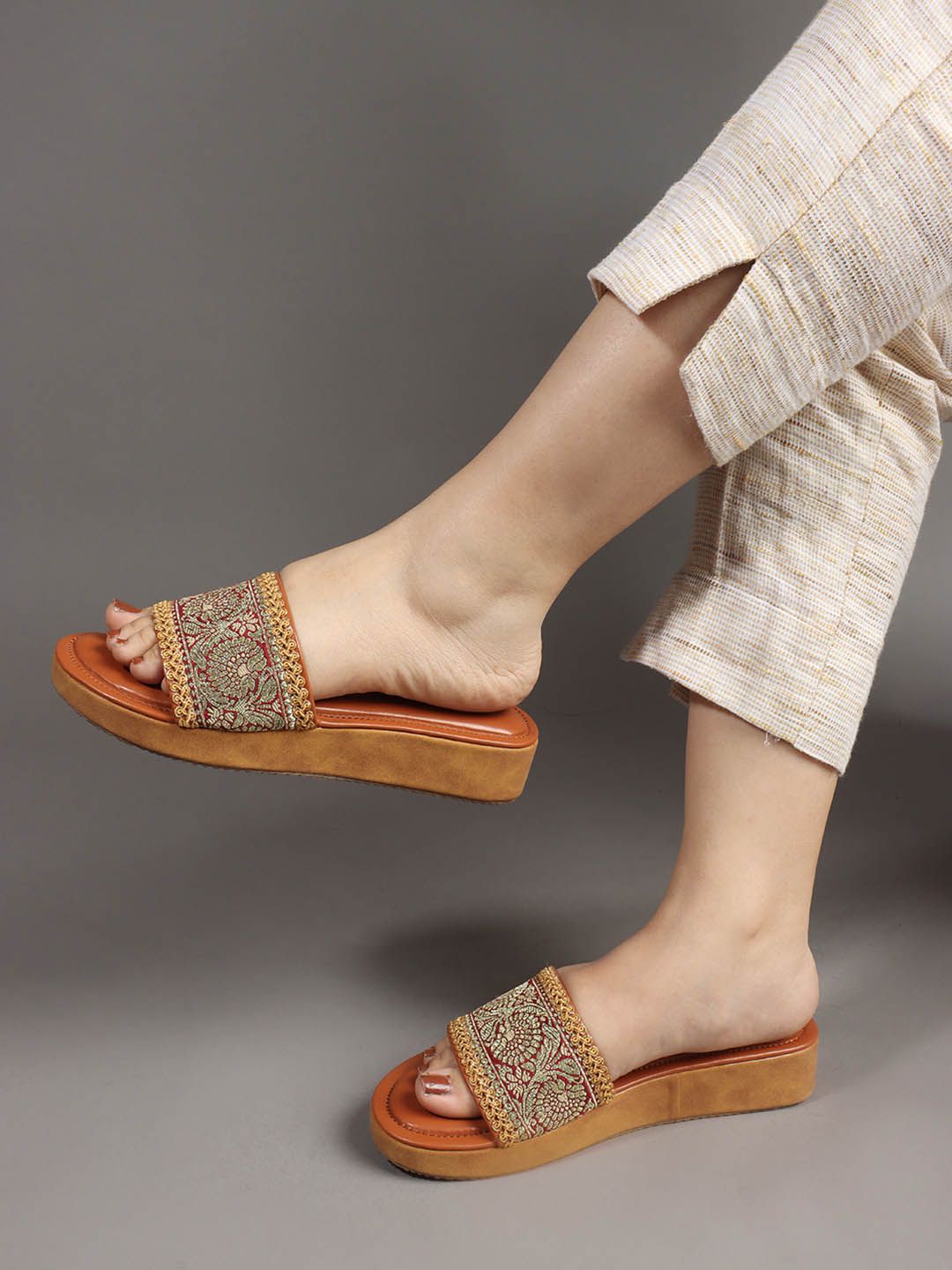 Anouk Embellished Wedge Sandals