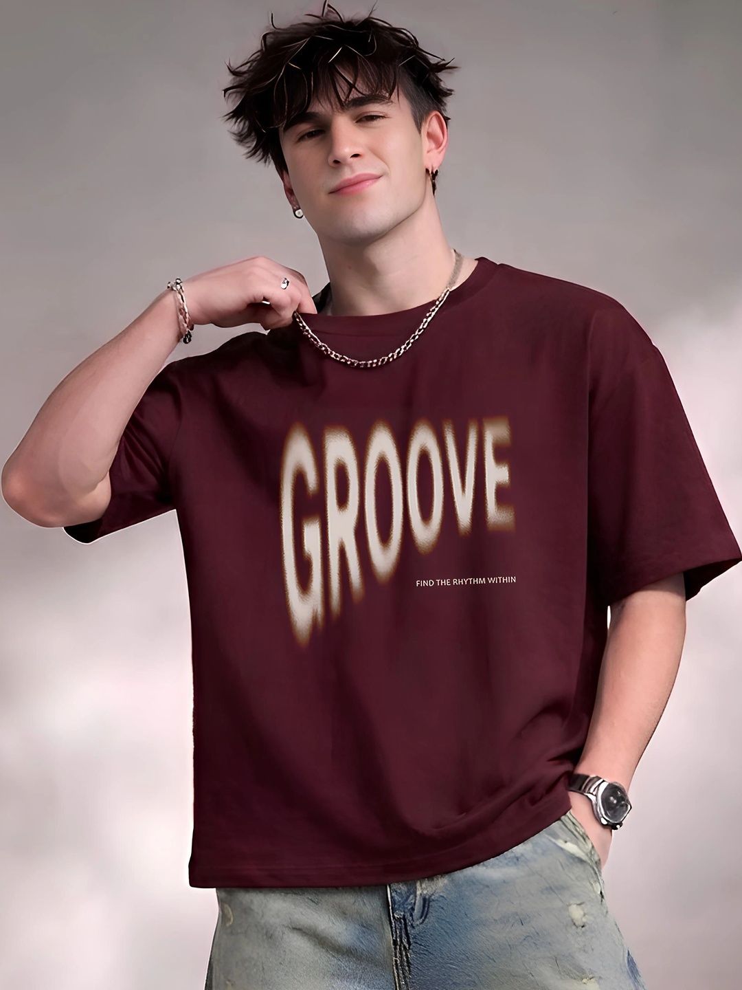 SMARTEES Men Typography Printed Pure Cotton T-shirt