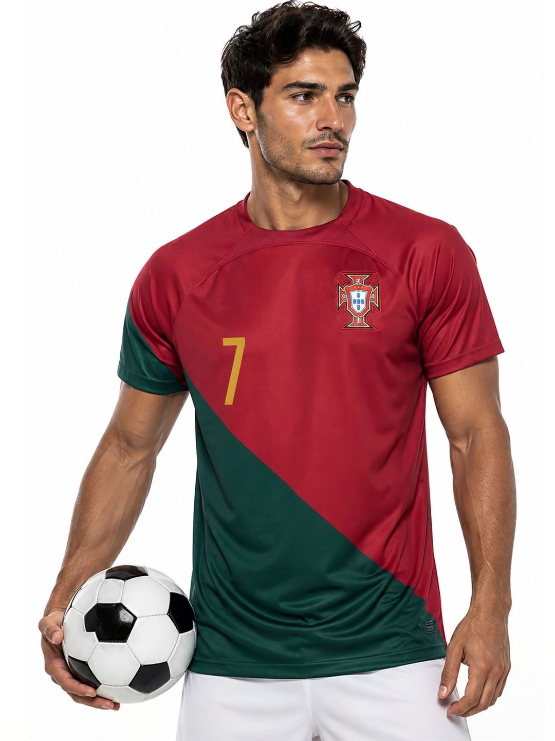 dostitch Men Brand Logo Colourblocked Sports T-shirt