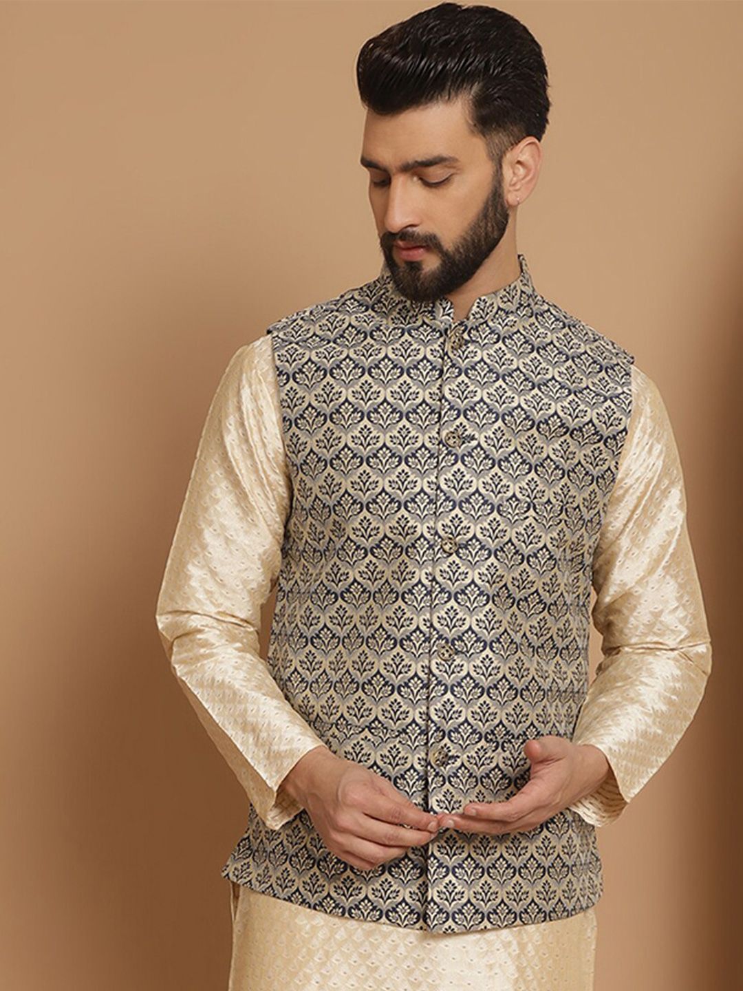 Anouk Men Woven Design Nehru Jackets