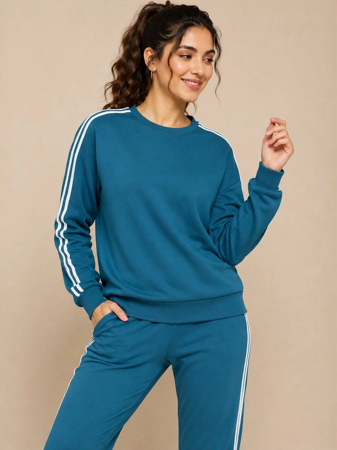 TENACITY Women Striped Sweatshirt