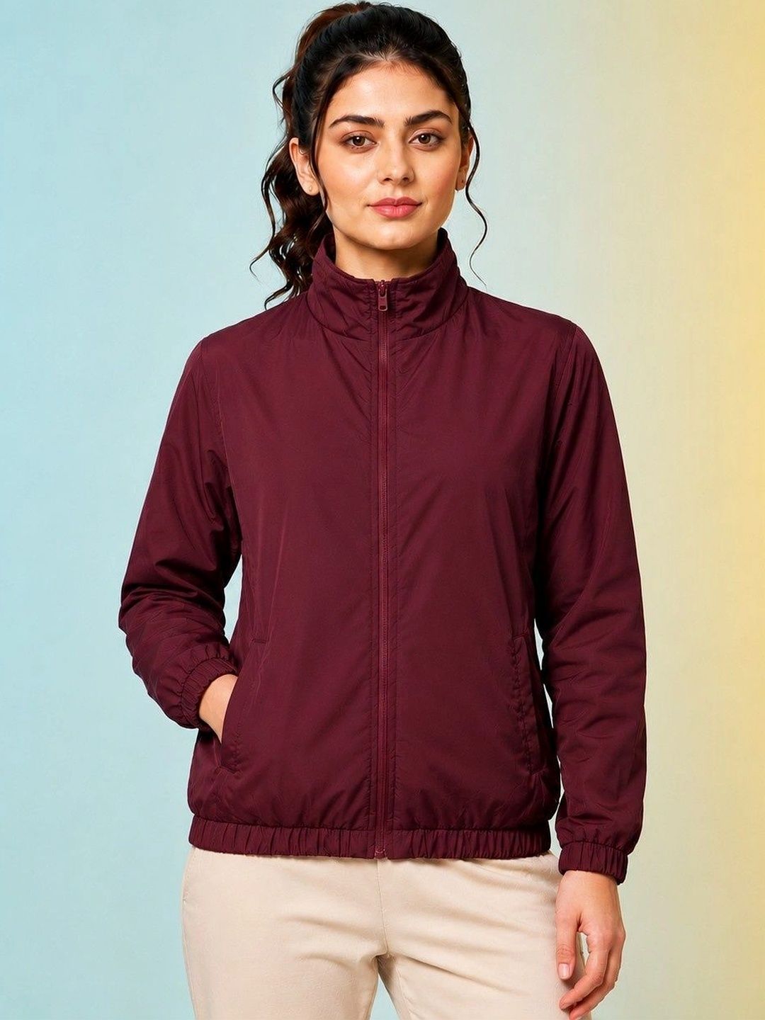 JKT Women Lightweight Training or Gym Bomber Jacket
