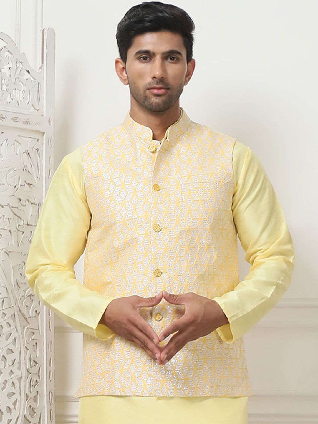 Anouk Woven Design Nehru Jackets