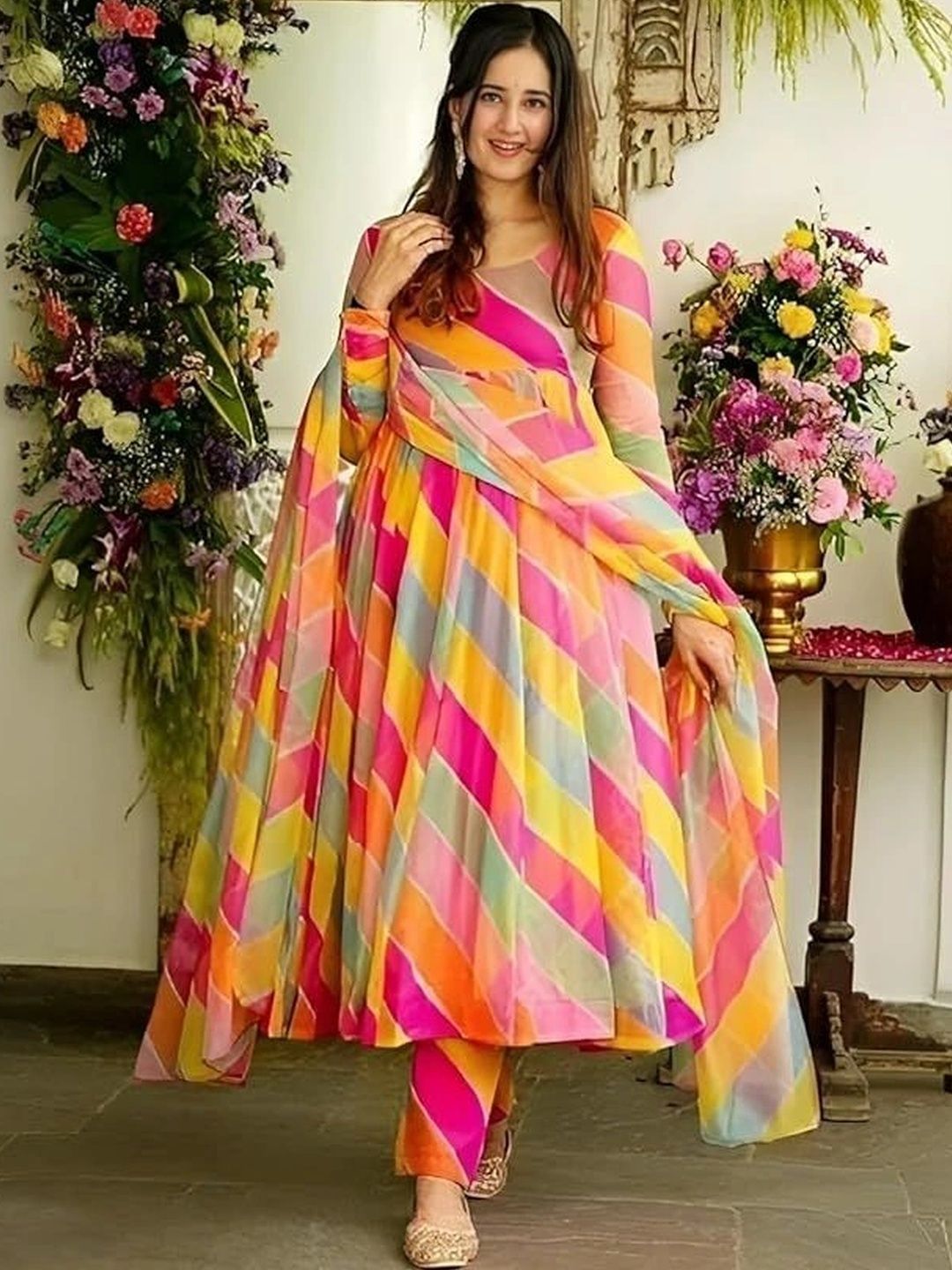SHREE HARI CLOTH Print A-Line Dress