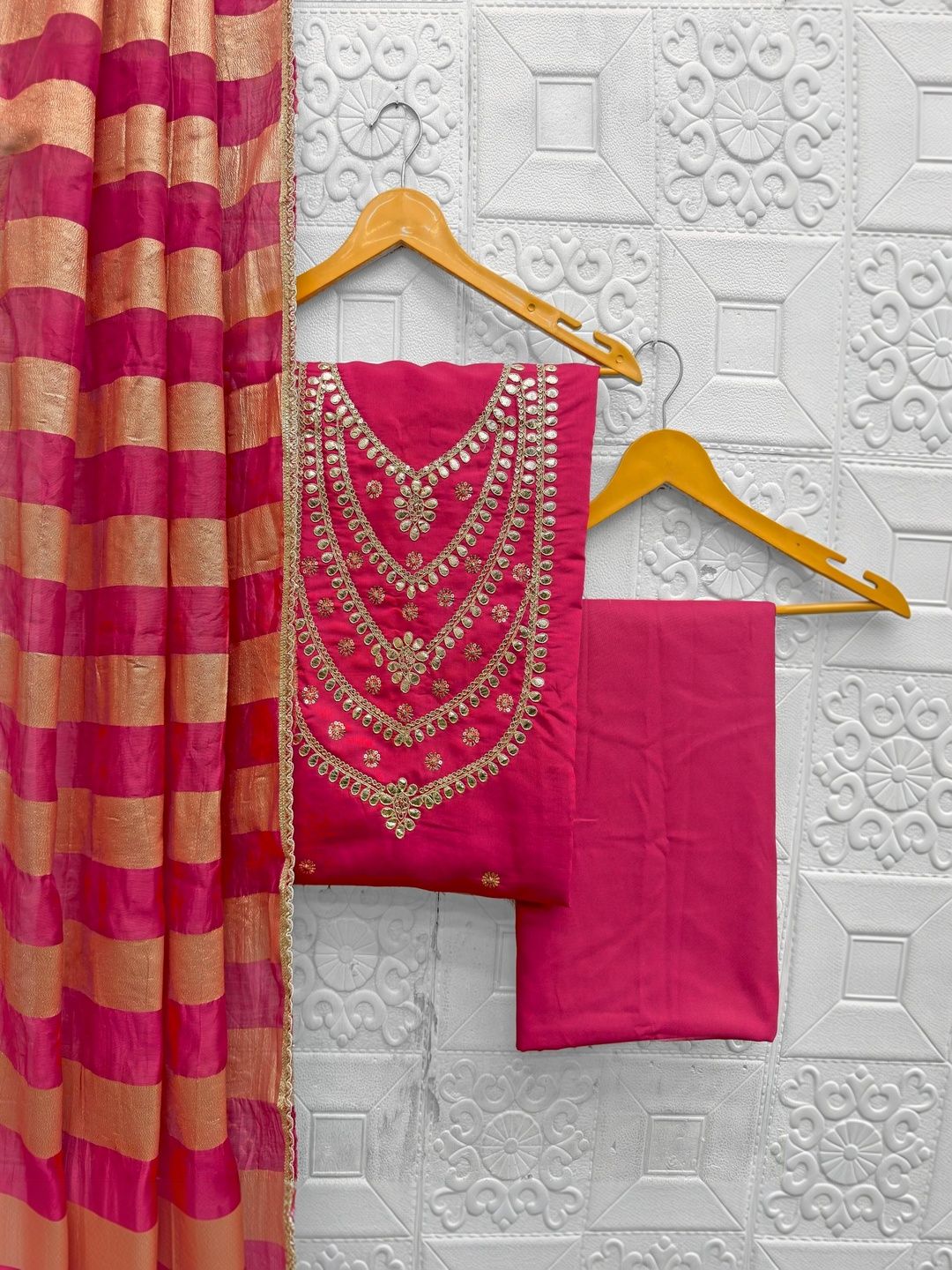 FashionsEye Embroidered Unstitched Dress Material