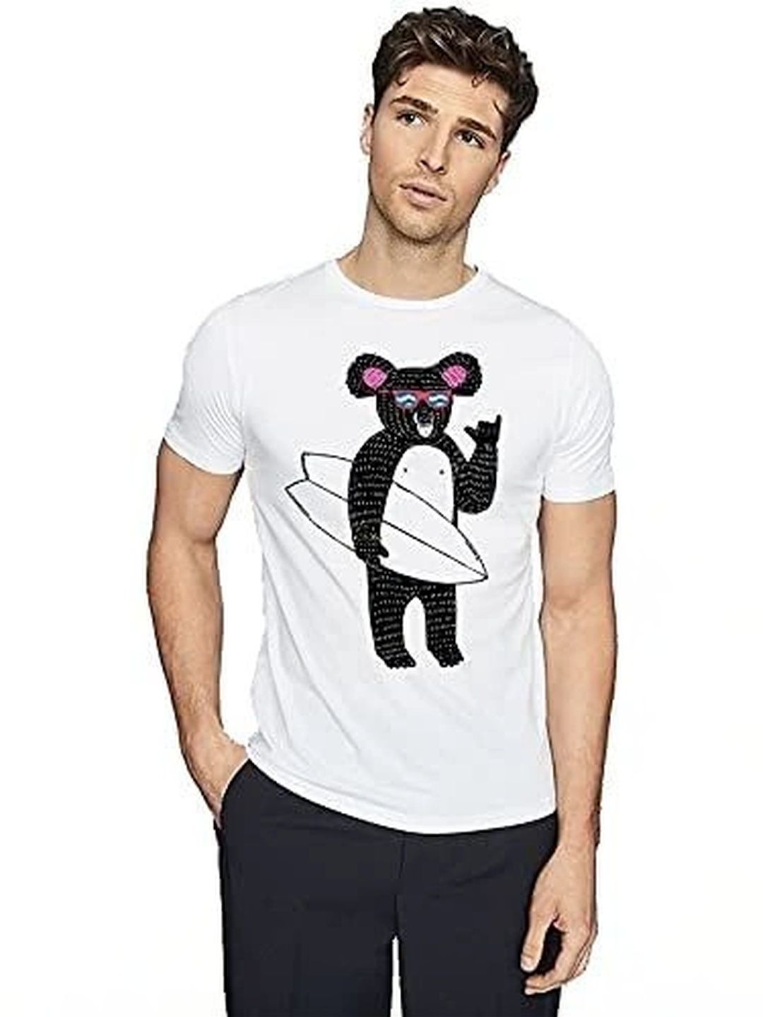 VLAM Unisex Printed Applique Slim Fit T-shirt