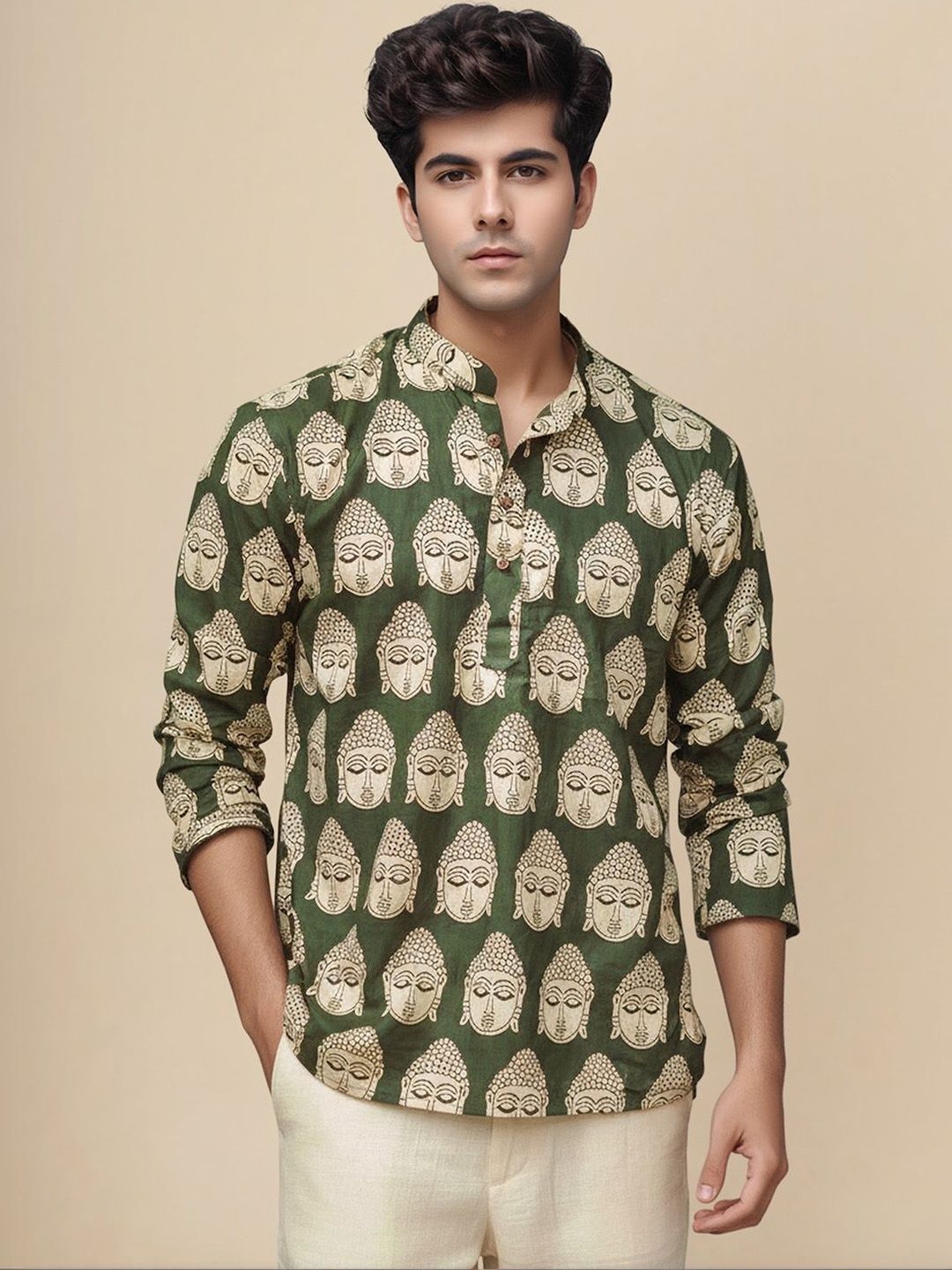 Anouk Mirage Men Abstract Printed Gotta Patti Kurta