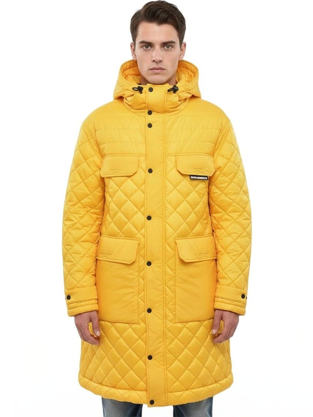 Dsquared2 Yellow Hood Parka Jacket