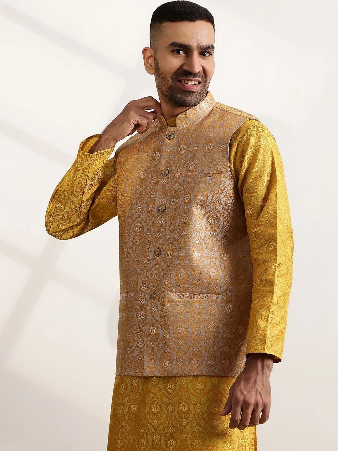 Anouk Anouk Woven Design Brocade Nehru Jackets