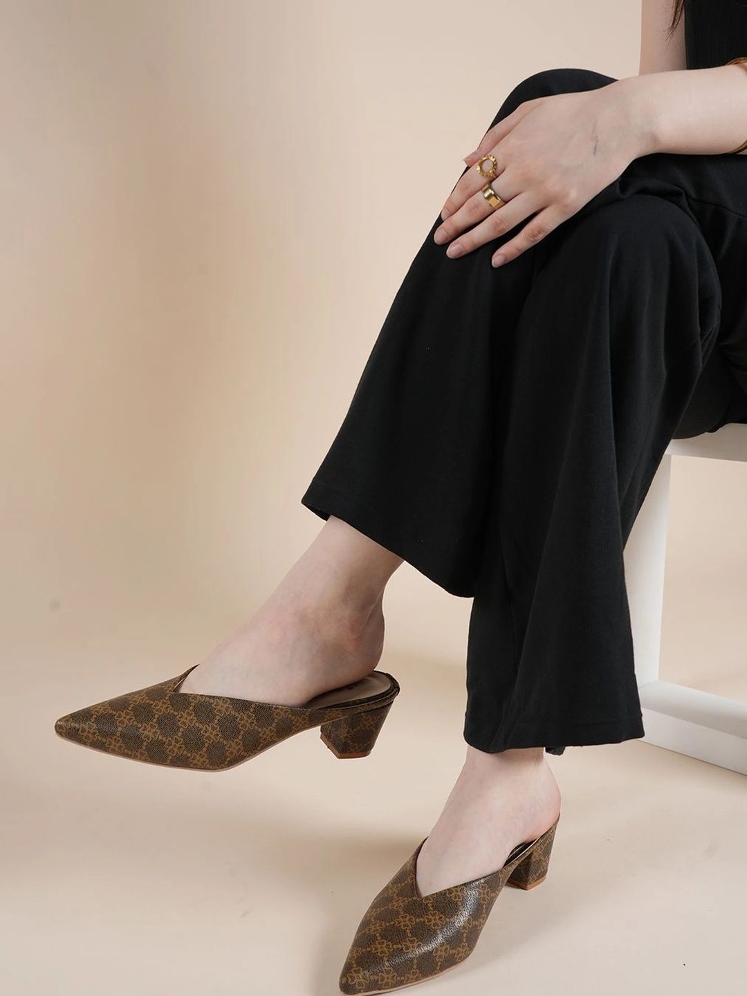 Bella Rosa Printed Party Block Mules