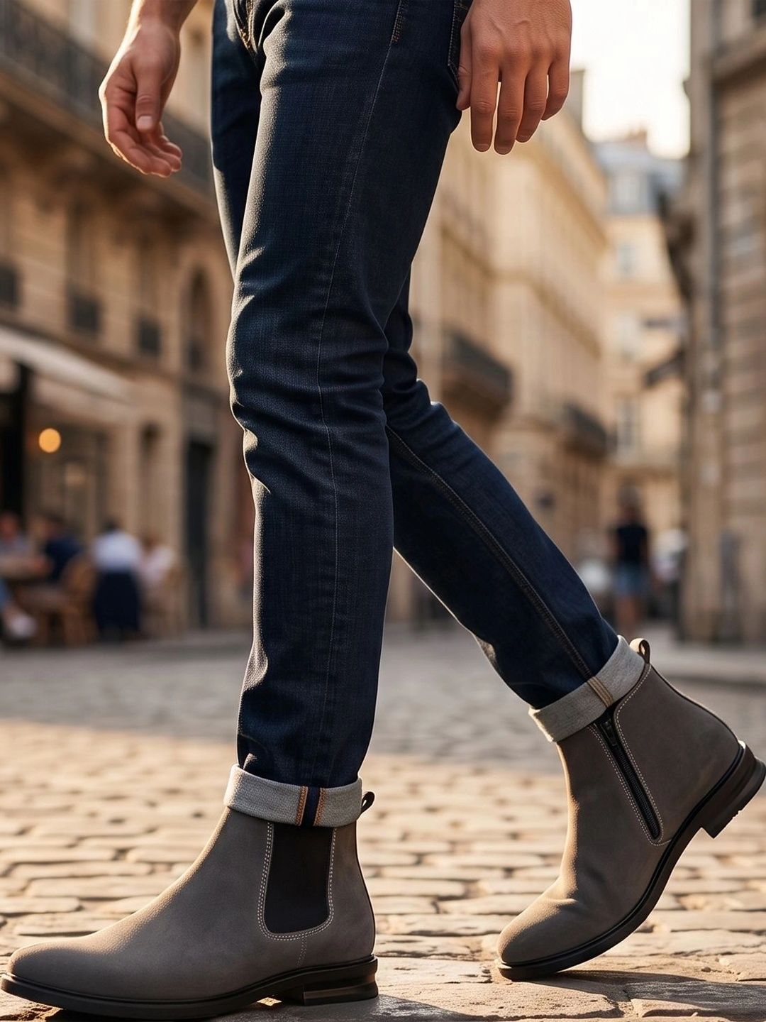 Knight Ace Knight Ace Men Square Toe Zip Chelsea Boots