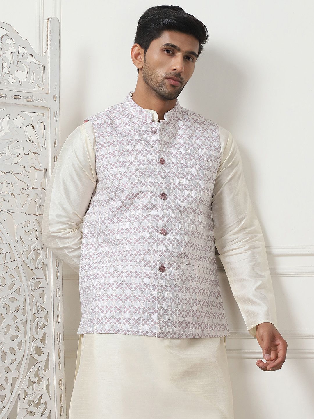 Anouk Woven Design Nehru Jacket