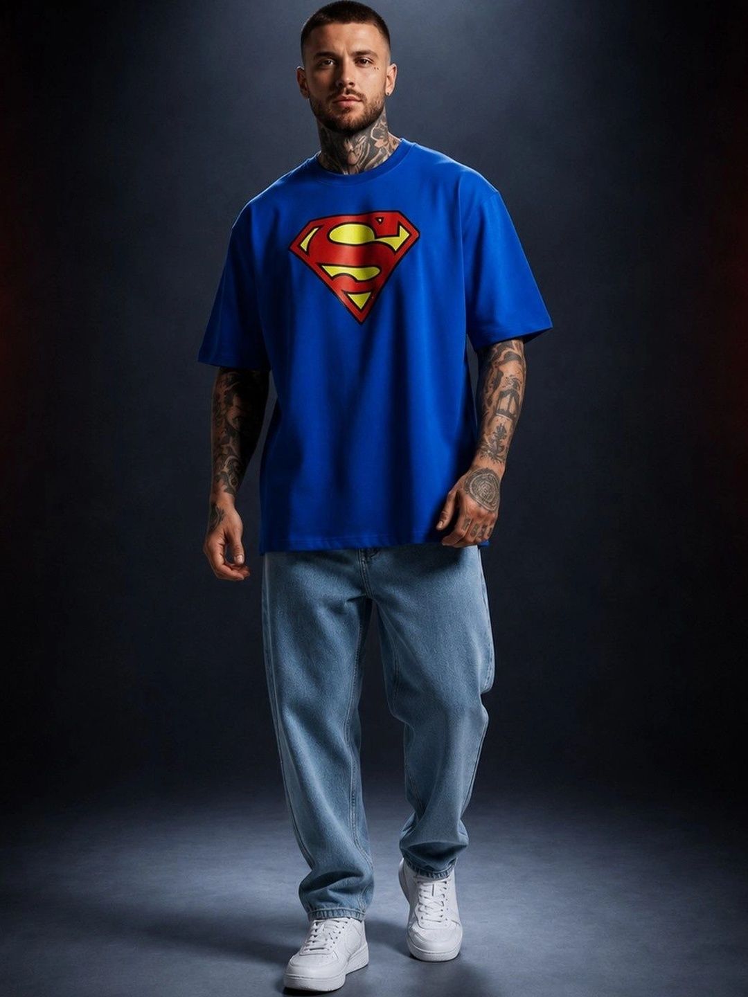 Bochike Men Superman Printed T-shirt