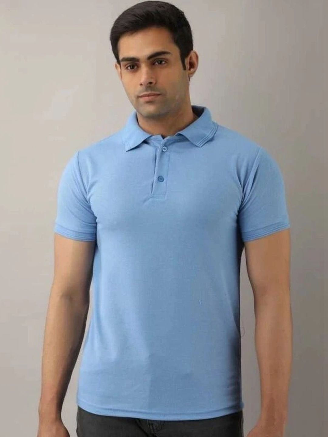 PIXFAB Men Polo Collar T-shirt