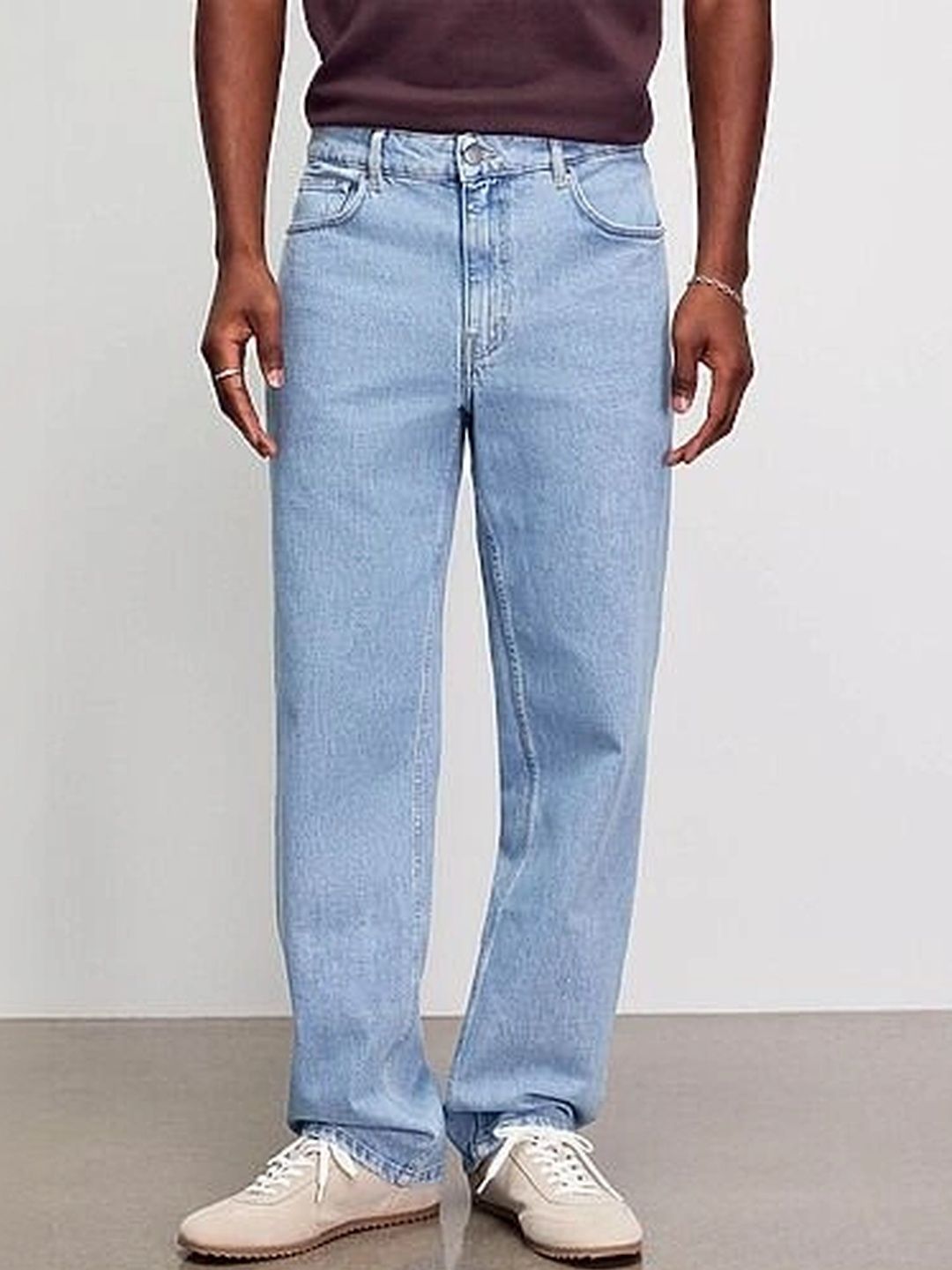 YAMEETFIT Men Jean Straight Fit Mid-Rise Jeans