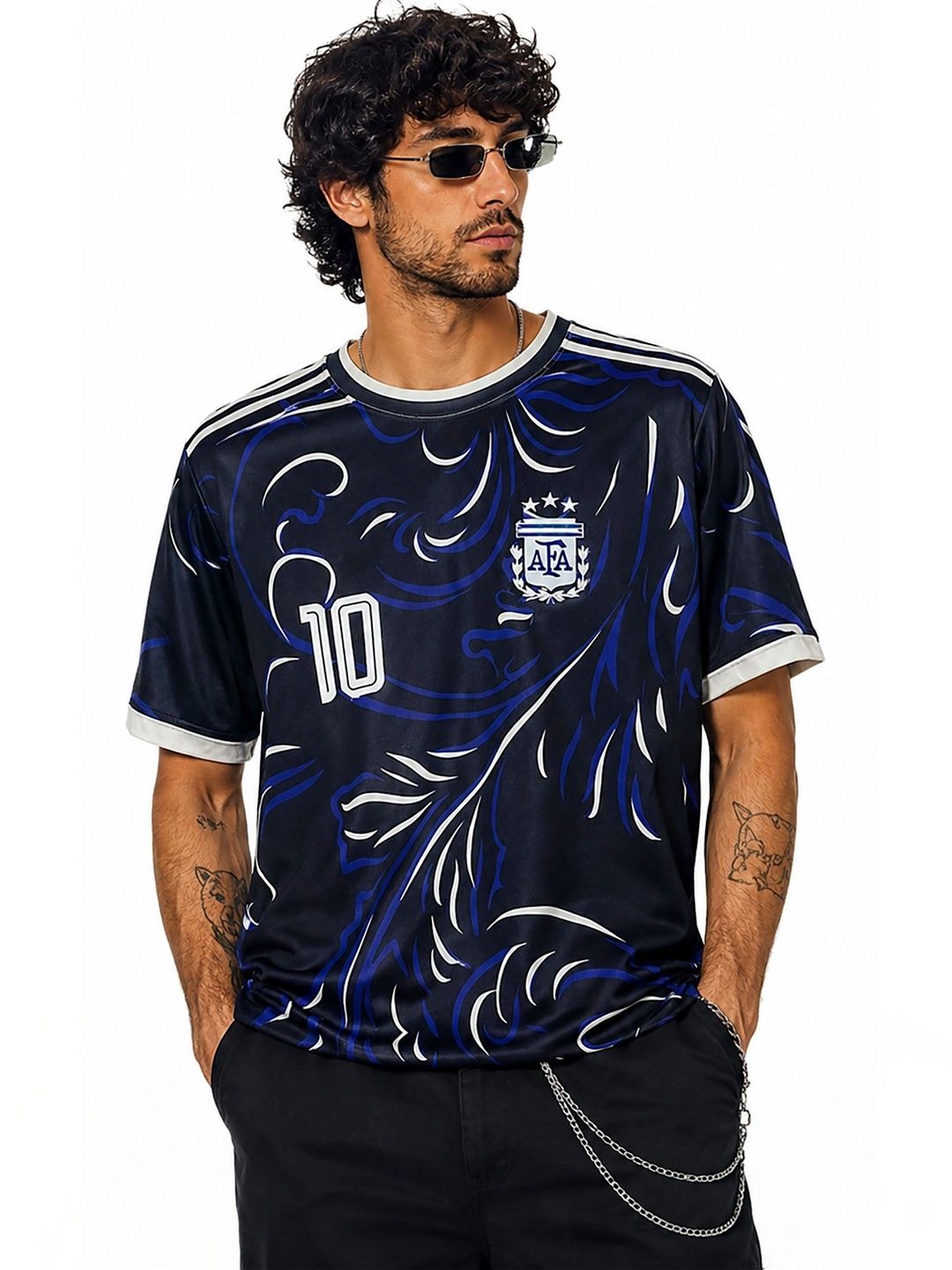dostitch Men Lionel Messi Printed T-shirt