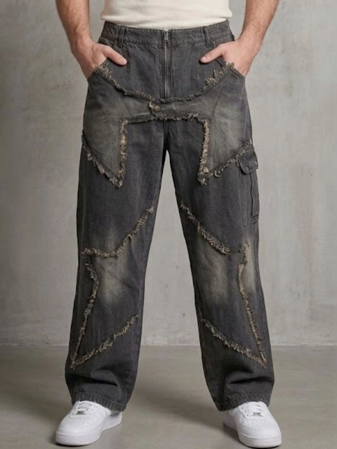 MODOMAN Men Mid-Rise Highly Distressed Jeans