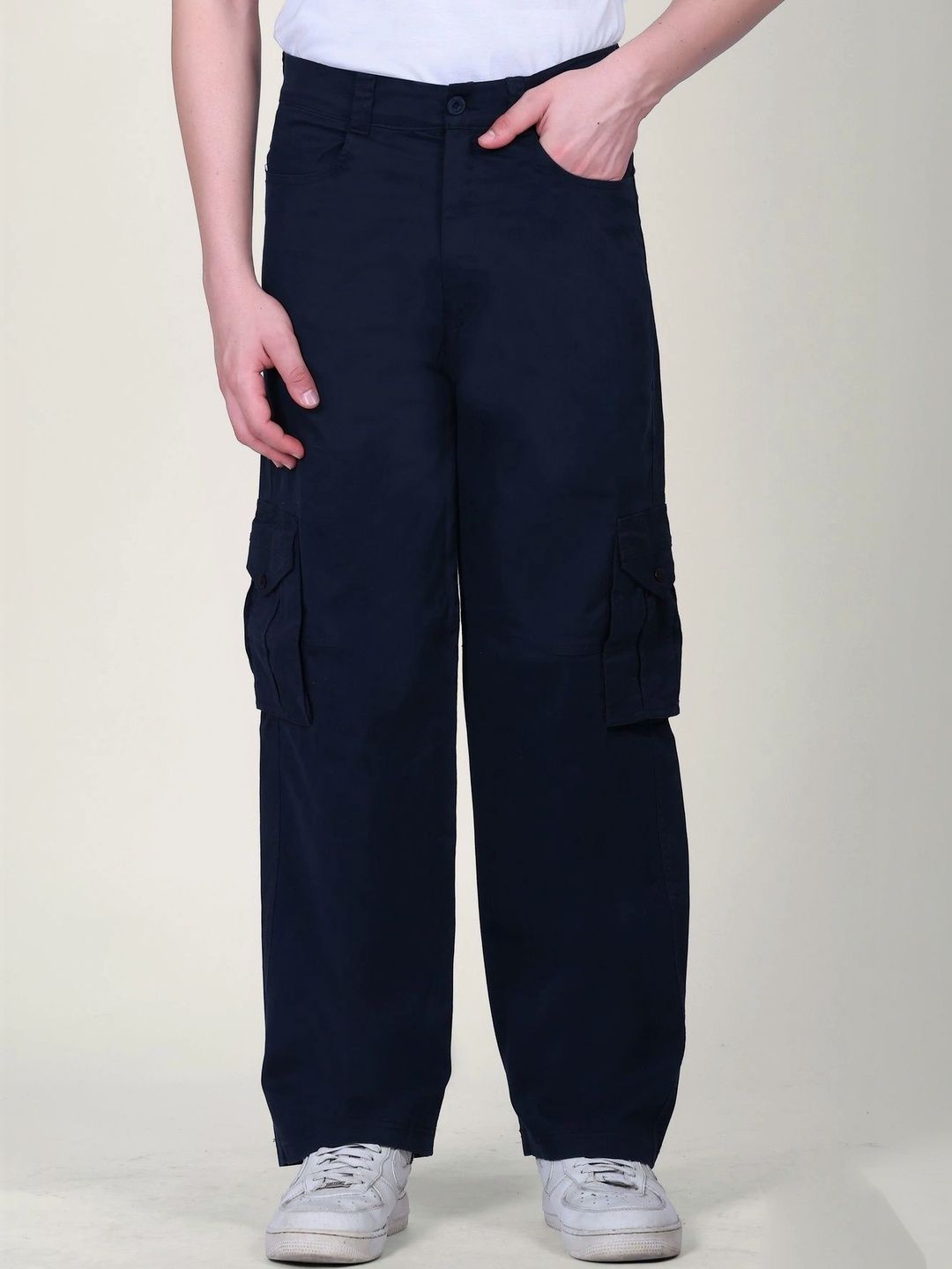 COZY & COVE COZY & COVE Men Relaxed Easy Wash Cargos Trousers