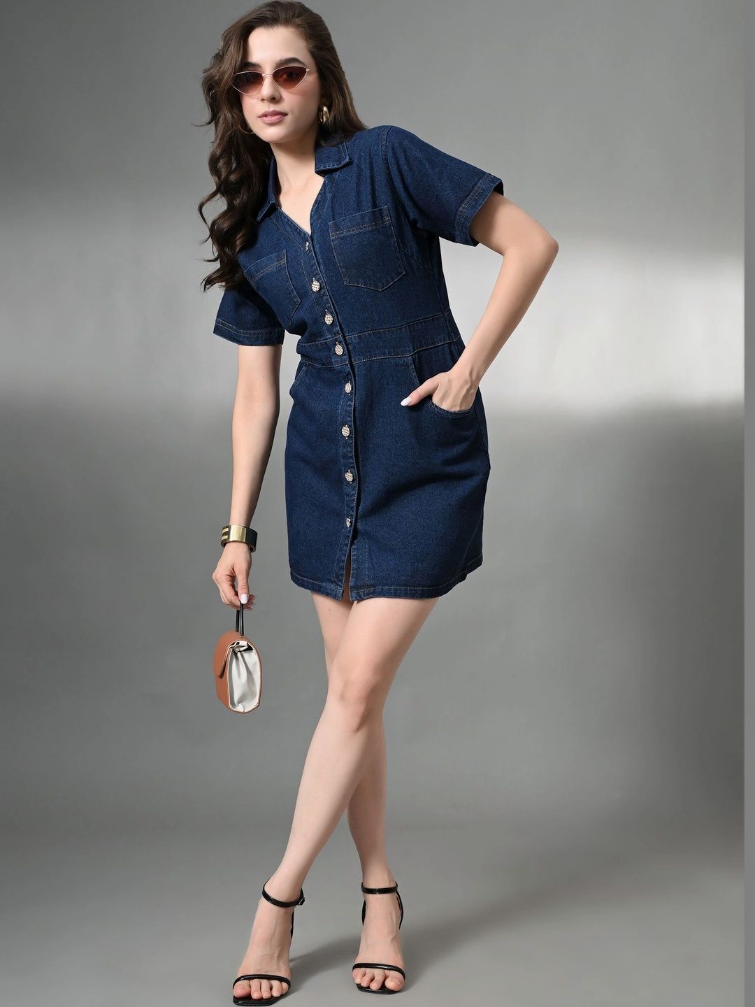 Crazeis Denim Shirt Dress