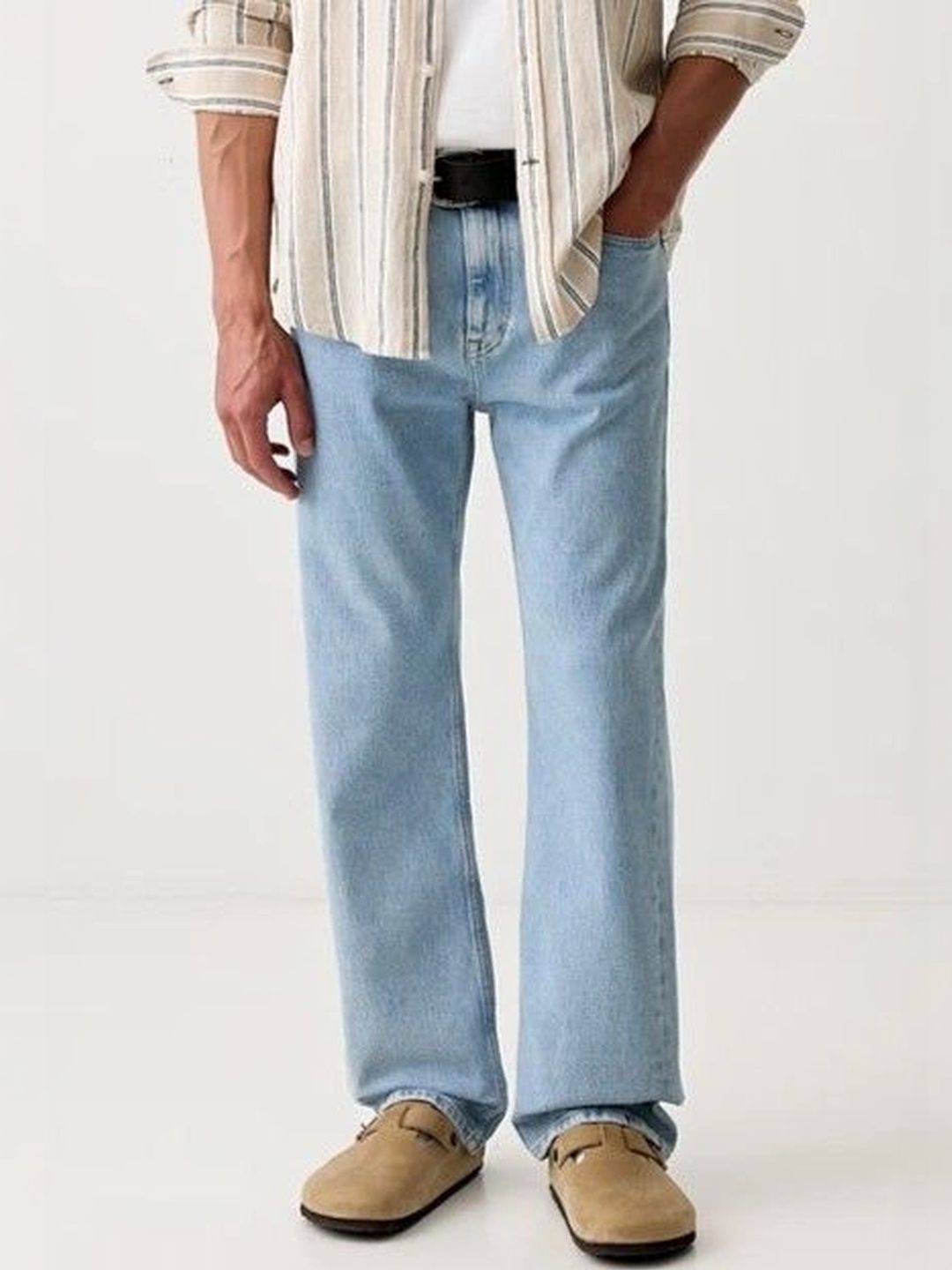 YAMEETFIT Men Jean Straight Fit Mid-Rise Jeans