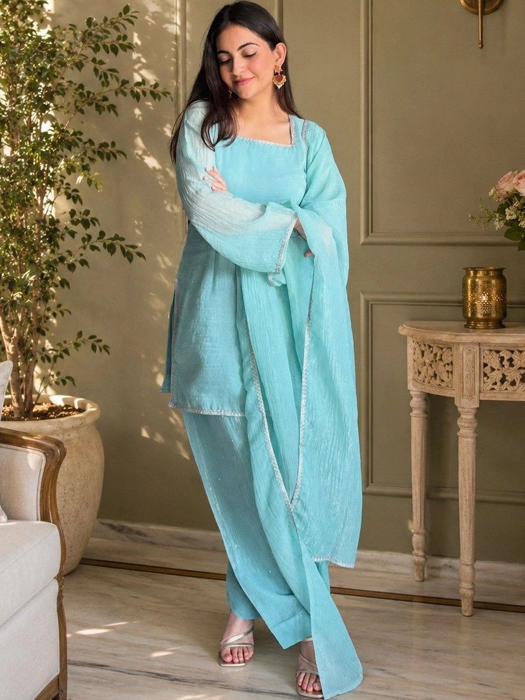 ANITYA Women Regular Kurta with Patiala & With Dupatta