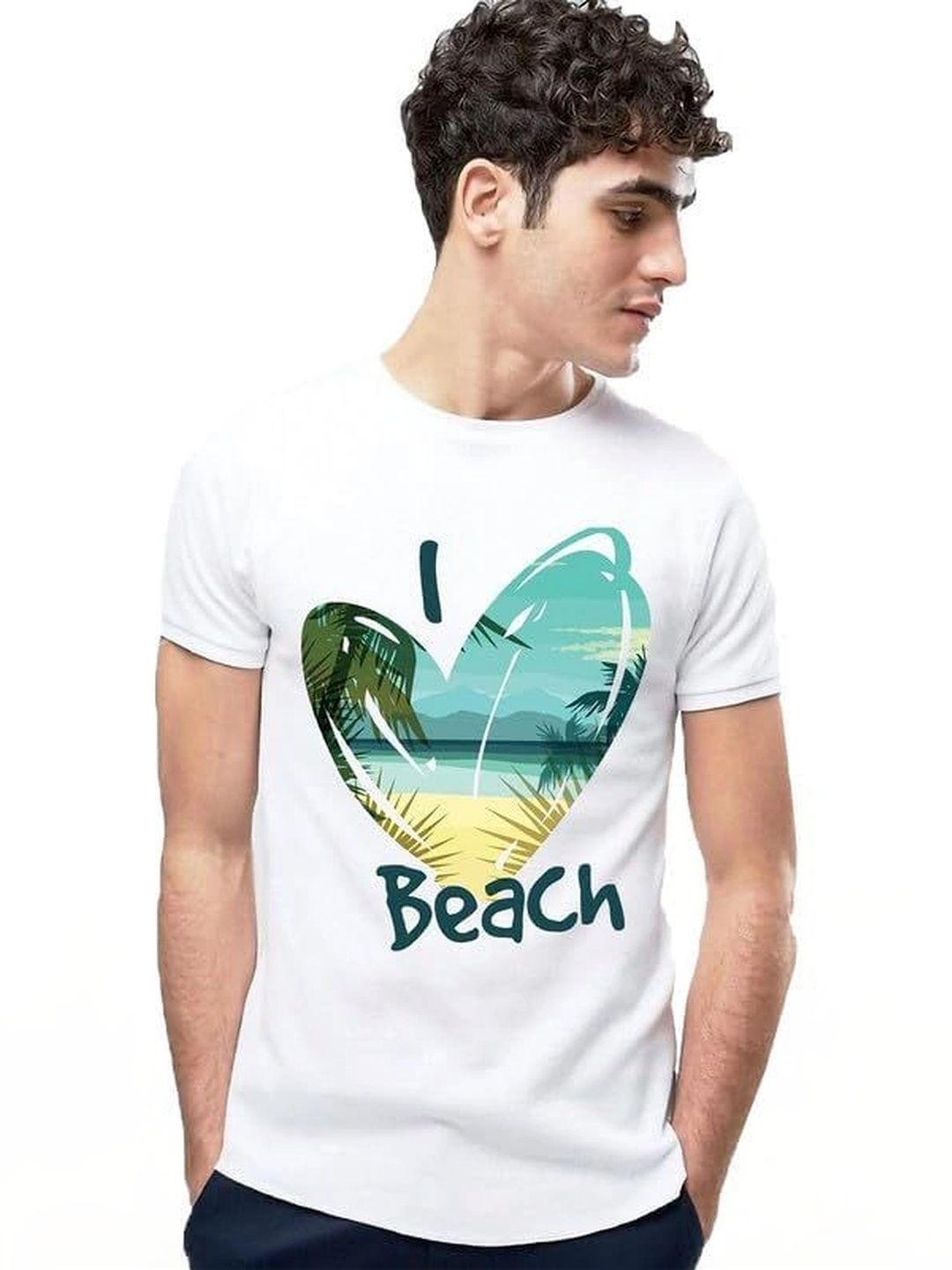 VLAM Unisex Printed Tropical Slim Fit T-shirt