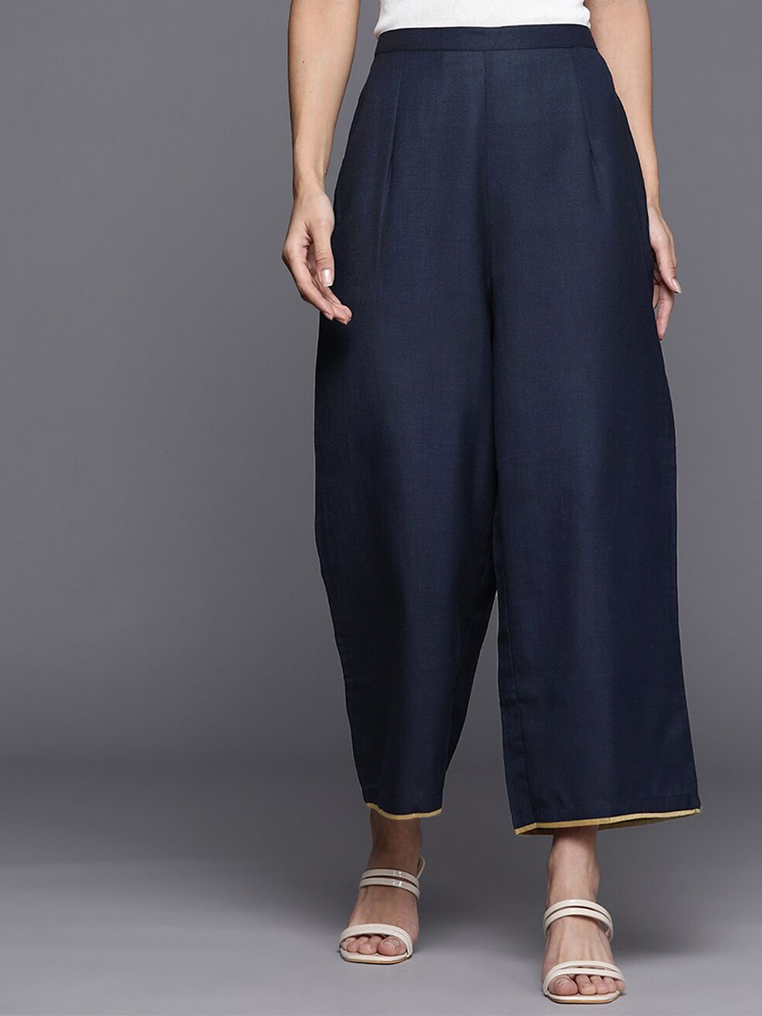 Anouk Women Wide Leg Fit Cotton Ethnic Palazzo