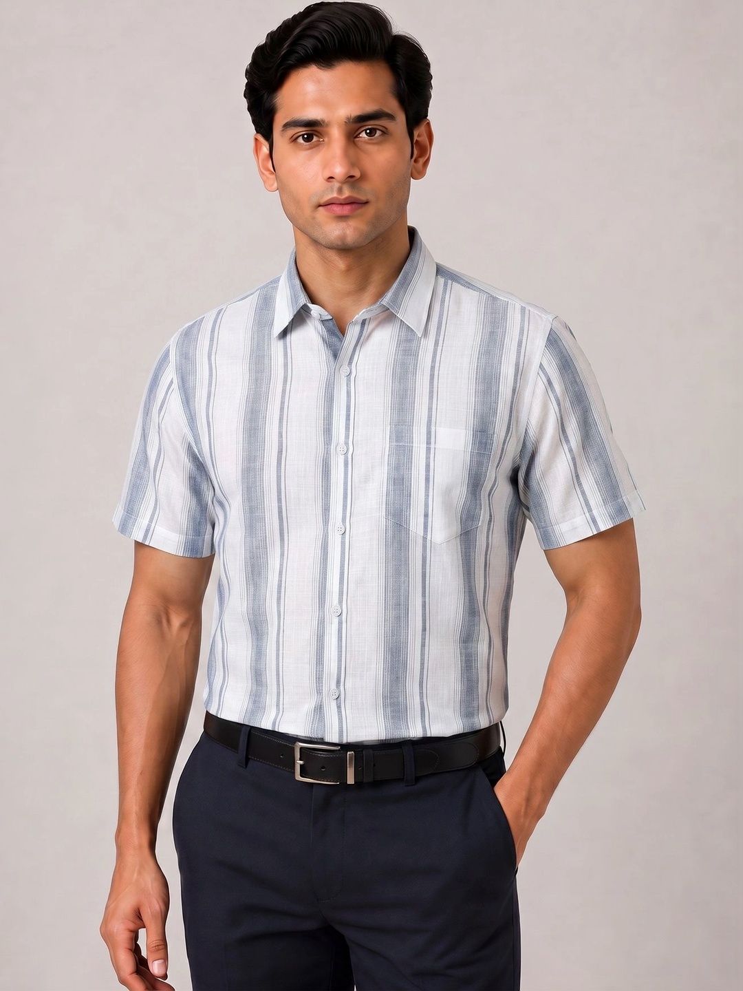 ACCOX Men Comfort Striped Formal Shirt