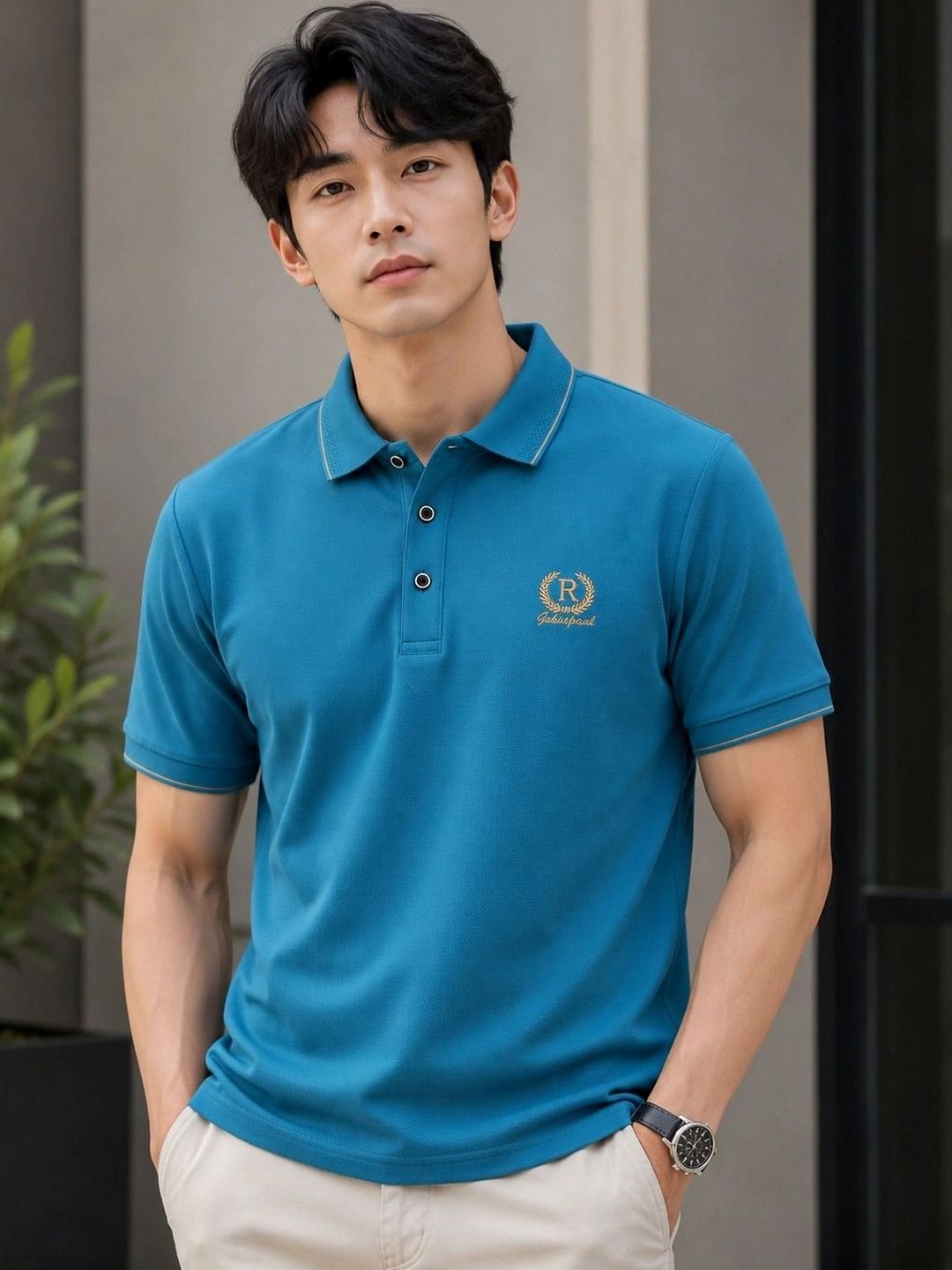 Mast & Harbour Men Brand Logo Polo Collar T-shirt